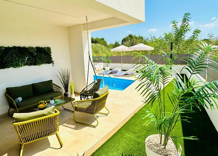 Daire New Exclusive Horizon With Garden, Hot Tub And Private Pool Near The Sea *